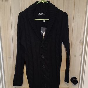 Paul Jones Women Size Small Black Shawl Collar Cardigan NWT